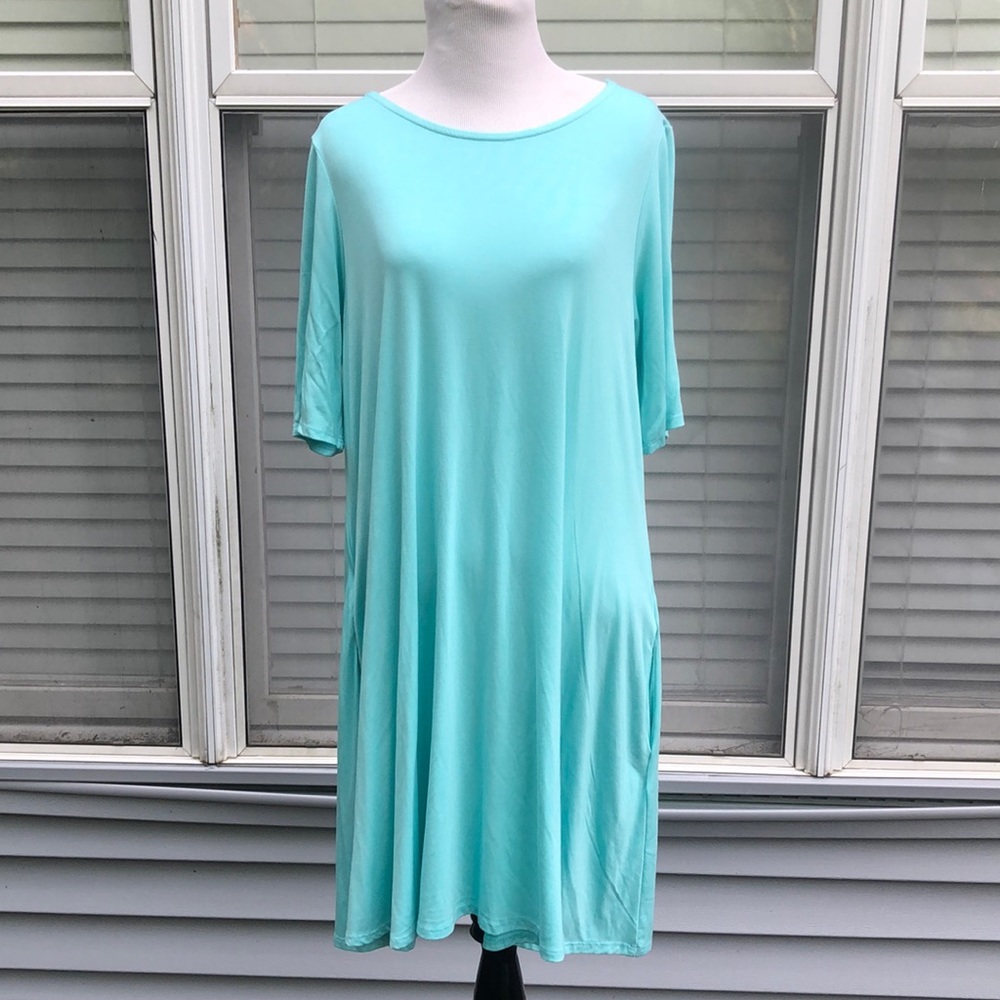 Agnes & Dora Aqua Flare Tee Shirt Dress size Medium